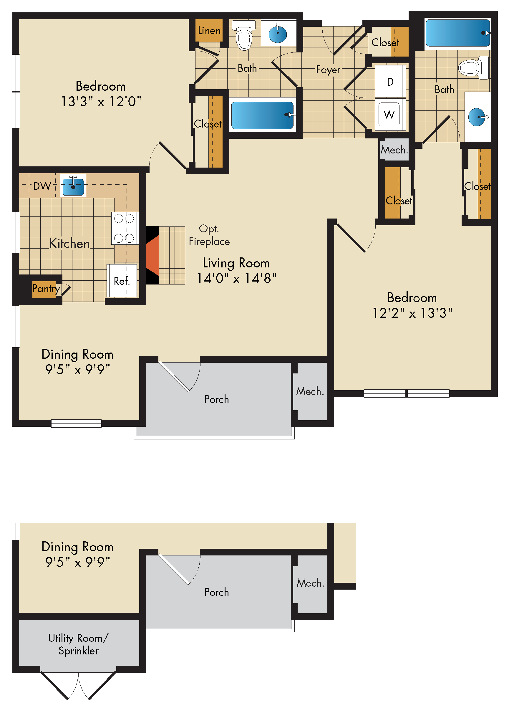Apartment 258 floorplan
